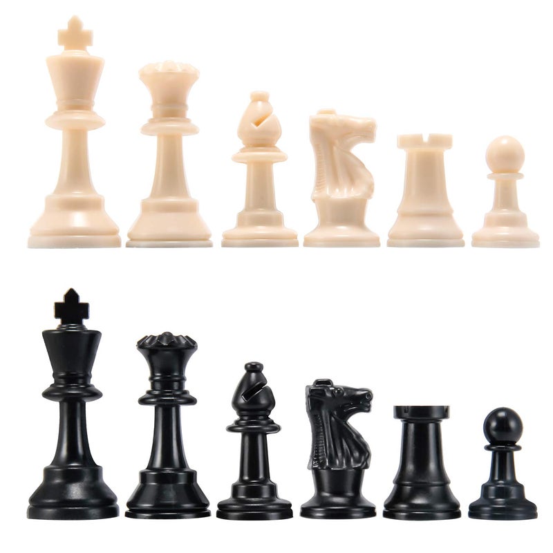 AMEROUS Chess Pieces, Chessmen with 3.75â€ King Height, Figure Figurine Chess Pawns for Chess Board Game - Pieces Only - Image 1